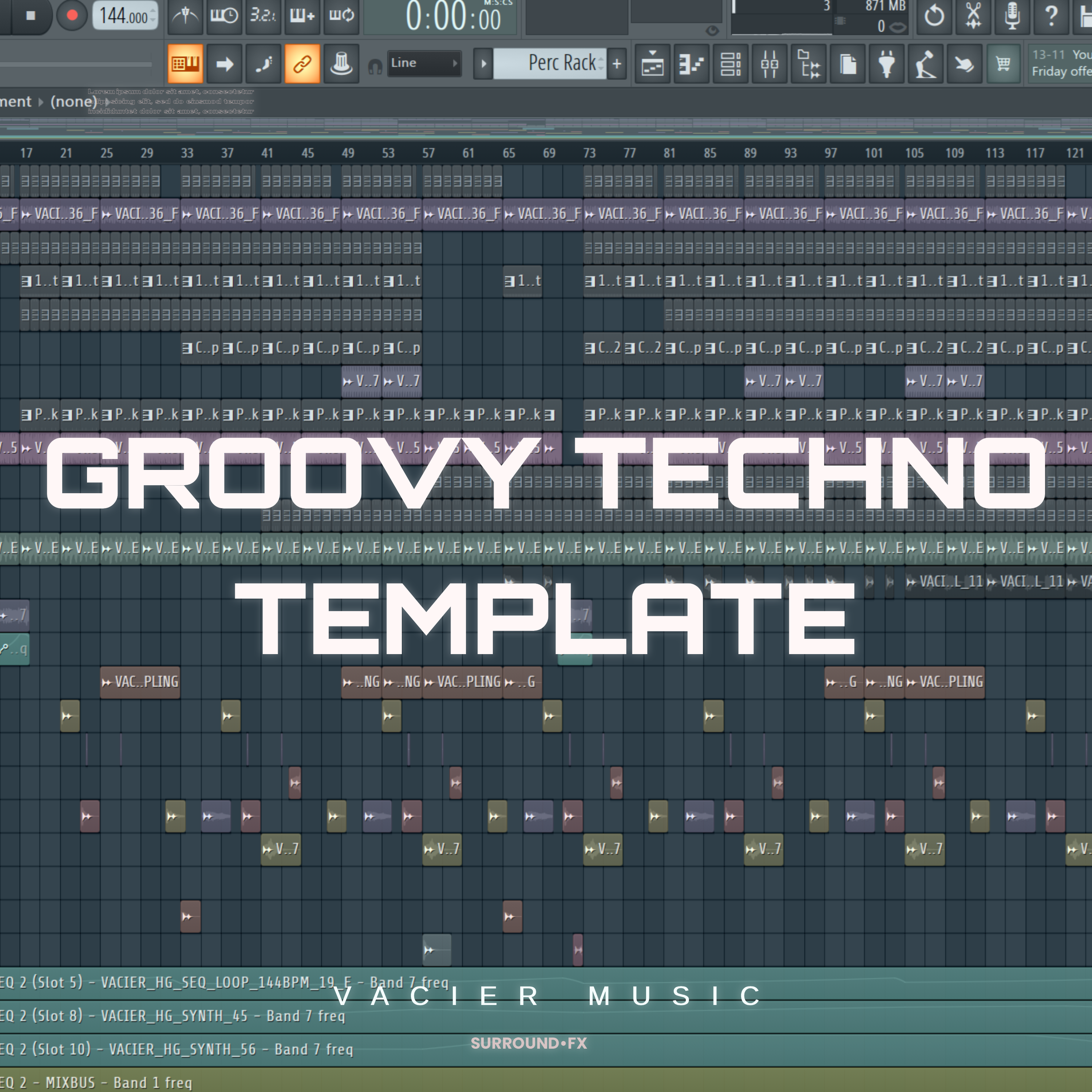 Groovy techno FL Studio Template